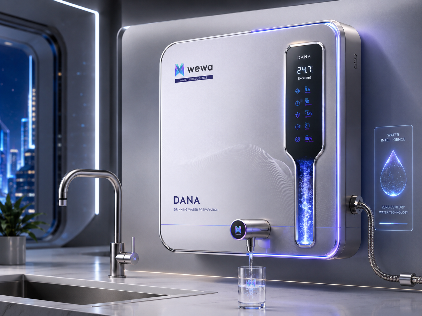 DANA compact drinking-water preparation device visual