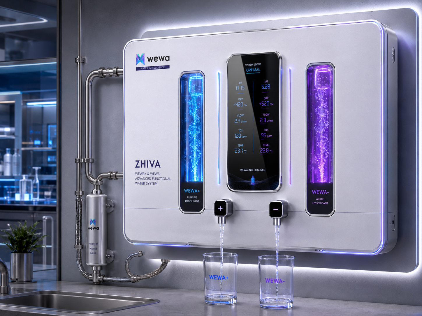 ZHIVA advanced unit for WEWA plus and WEWA minus functional solutions